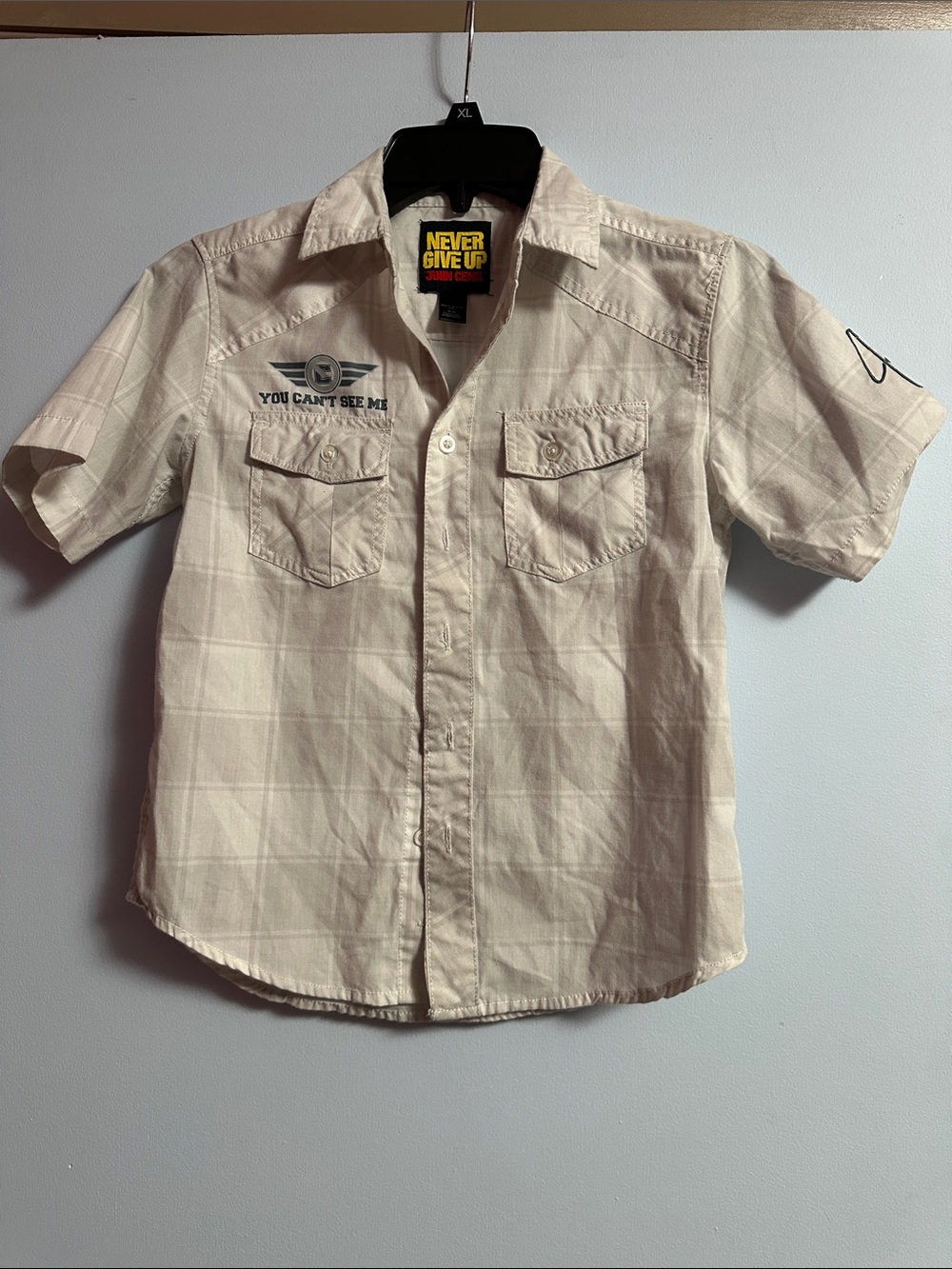 John Cena boys button down shirt